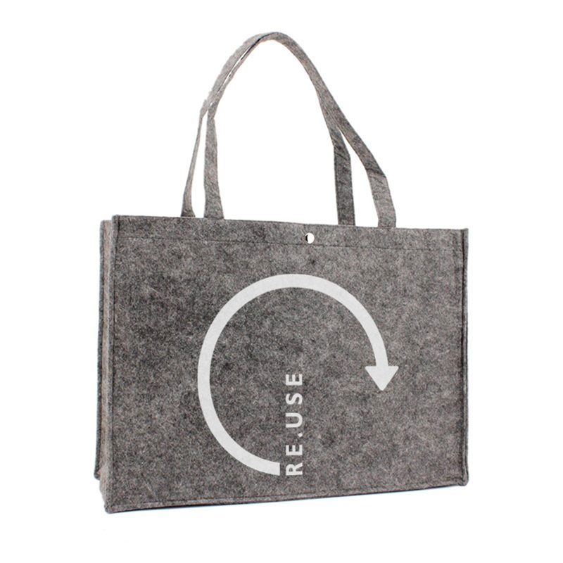 Filt shopper taske med logo